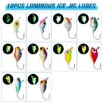Goture Ice Fishing Jigs Tungsten Lure Kit