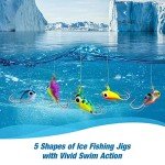 Goture Ice Fishing Jigs Tungsten Lure Kit