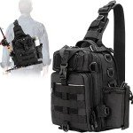 Water-Resistant Fishing Tackle Backpack with Rod Holder