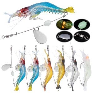 Goture Luminous Soft Shrimp Fishing Lures Set