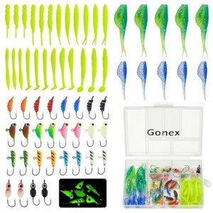 Gonex Ice Fishing Jig Kit for Walleye & Perch