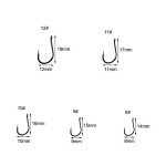 300pcs Black High Carbon Fishing Hook Set