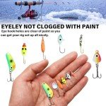 Dovesun Ice Fishing Jigs with Storage Box - 28pcs