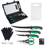 11-Piece Fish Fillet Knife and Cleaning Kit