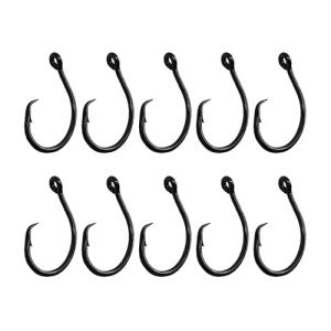 10 Pack High-Carbon Steel Circle Fishing Hooks