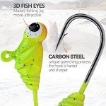 THKFISH 50-Piece Ice Fishing Jigs Set