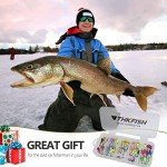 THKFISH 50-Piece Ice Fishing Jigs Set