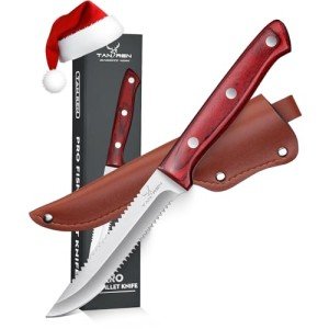 TAN REN 5" Fishing Bait Fillet Knife with Sheath