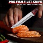 TAN REN 5" Fishing Bait Fillet Knife with Sheath