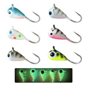 Tungsten Ice Fishing Jig Set - 6 Pieces