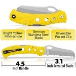 Maxam 5" Saltwater Knife with Yellow Handle