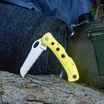 Maxam 5" Saltwater Knife with Yellow Handle