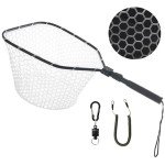 GOODCAT Soft Rubber Mesh Fly Fishing Landing Net