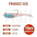 10-Pack Pre-Rigged Jig Heads for Fishing