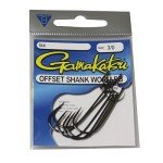 Gamakatsu Offset Shank Worm Hooks - 3/0 Black