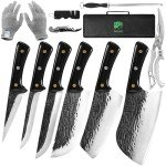 High Carbon Steel Butcher Knife Set with Shears