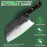 High Carbon Steel Butcher Knife Set with Shears
