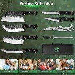 High Carbon Steel Butcher Knife Set with Shears