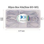 120pcs Stainless Steel J Hooks for Fishing