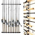 10-Rod Fishing Rod Holder for Garage Storage