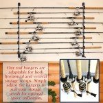 10-Rod Fishing Rod Holder for Garage Storage