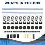 10-Rod Fishing Rod Holder for Garage Storage