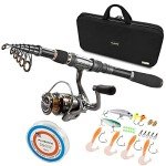 PLUSINNO Telescopic Fishing Rod and Reel Kit