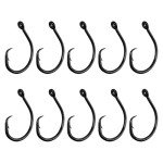10-Pack High-Carbon Circle Hooks for Fishing