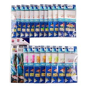 22-Pack Fishing Bait Rigs with Hooks and Lures