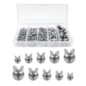 120pcs Removable Lead Split Shot Fishing Weights