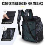Large Water-Resistant Fishing Backpack with Rod Holders
