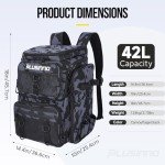 Large Water-Resistant Fishing Backpack with Rod Holders