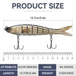 3PCS Multi-Jointed Bass Fishing Lures Set