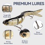3PCS Multi-Jointed Bass Fishing Lures Set