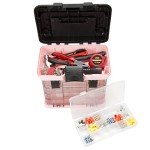 Pink Tackle Box Organizer with 4 Compartments