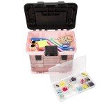 Pink Tackle Box Organizer with 4 Compartments