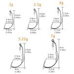 THKFISH 30-Pack Weighted Swimbait Fishing Hooks
