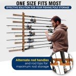 Fishing Rod Holder for 11 Rods - Wall Storage