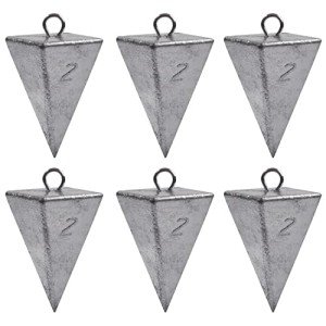 Pyramid Sinkers for Surf Fishing, 6pcs (2oz)