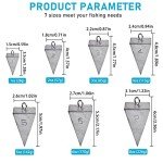 Pyramid Sinkers for Surf Fishing, 6pcs (2oz)