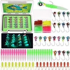 Lucky Fishing Tungsten Ice Jigs - Glow in Dark