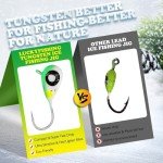 Lucky Fishing Tungsten Ice Jigs - Glow in Dark