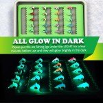 Lucky Fishing Tungsten Ice Jigs - Glow in Dark