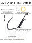 Live Shrimp Fishing Hooks - Premium Carbon Steel