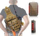 Compact Fishing Gear Bag with Tackle Box and Rod Holder
