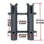 Wall Mounted Fishing Rod Holder Rack (2 Poles)