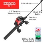 Zebco 404 Spincast Rod and Reel Combo Set