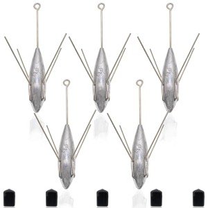 Zsrivk 5 Pack Fishing Weights with Long Tails