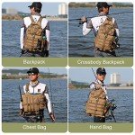 Water-Resistant Fishing Backpack with Rod Holder