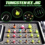 21-Piece Tungsten Ice Fishing Jigs Kit